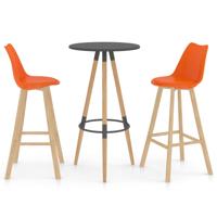 vidaXL 3-delige Barset oranje - thumbnail