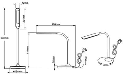 Trio BureaulampPolo wit - 527090131