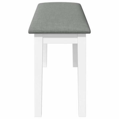 Bank 110 cm massief hout wit rubber Bank 110 cm massief hout wit rubber