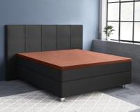 Primaviera Deluxe Topper Satijn Hoeslaken Bruin 90 x 220 - thumbnail