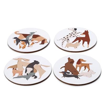 Barks Hond Set 4 Onderzetters