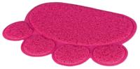 TRIXIE SCHOONLOOPMAT VOOR KATTENBAKKEN POOT PVC ROZE 40X30 CM 2 ST - thumbnail