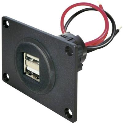 ProCar Power USB Doppelsteckdose 12-24 V Platte USB aansluiting inbouw 2 voudig Stroombelasting (max.): 5 A Geschikt voor USB-A Stopcontact 12 V naar 5 V, 24 V ProCar Power USB Doppelsteckdose 12-24 V Platte USB aansluiting inbouw 2 voudig Stroombelasting (max.): 5 A Geschikt voor USB-A Stopcontact 12 V naar 5 V, 24 V