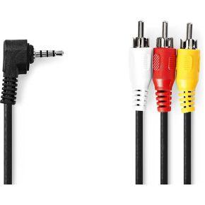 Nedis Audio-Videokabel | 3,5 mm Male | 3x RCA Male | Vernikkeld | 2.00 m | Rond | PVC | Zwart - CVGL22400BK20