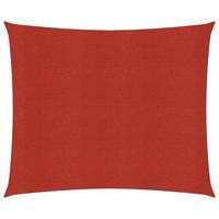VidaXL Zonnezeil 160 g/m² 6x6 m hdpe rood - thumbnail