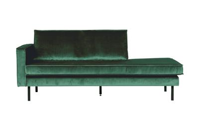 WOOOD Daybed 'Rodeo' Links, Velvet, kleur Forest Green