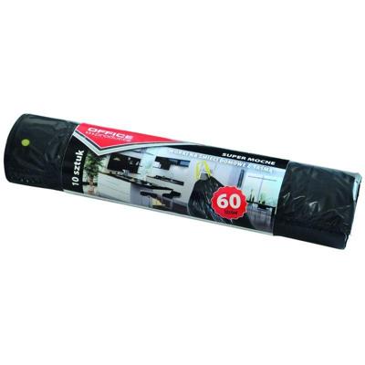 OFFICE products vuilniszak, LDPE, 25 micron, 60 liter, zwart, rol van 10 stuks