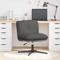 Kantoorstoel draaibaar stof donkergrijs - thumbnail