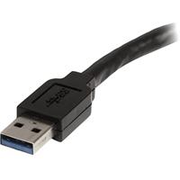 StarTech.com 5,0 m actieve USB 3.0 verlengkabel met AC-voedingsadapter - afgeschermd - mannelijk naar vrouwelijk USB USB 3.1 Gen 1 Type A (5 Gbps) extender (USB3AAEXT5M) - thumbnail
