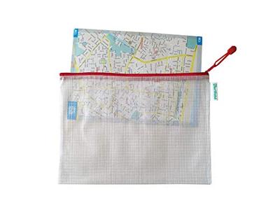 Opbergtas tarifold met rits 330x240mm pvc rd | 8 stuks