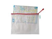 Opbergtas Tarifold met rits 330x240mm PVC rood | 8 stuks - thumbnail