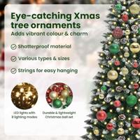 Kunstkerstboom met 150 LED Groen 120 cm PVC en Plastic en Staal - thumbnail