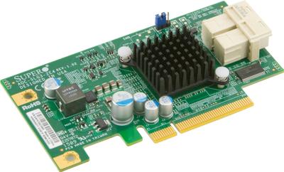 Supermicro AOC-SLG3-4E2P 6.4GB/s Quad-Port Gen-3 interne NVMe-hostbusadapter
