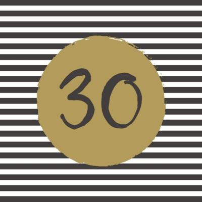 Duni Servetten 30 33x33 cm 20 Stuks Zwart/Goud/Wit