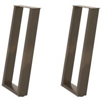 Console tafelpoten 2st U-vormig 38x(72-73)cm staal naturel - thumbnail