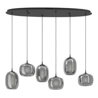 Stars of Light Zwarte hanglampLarva met smoke glas - 390415