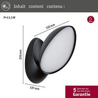 Paulmann Batona 94767 LED-buitenlamp (wand) LED 12 W Antraciet - thumbnail