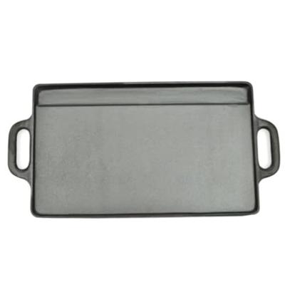 Grillplaat gietijzer dubbelzijdig 38x23 cm 2 st