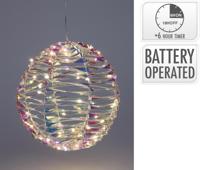 Bal 25cm 40 LED Iriserend op batterij - thumbnail
