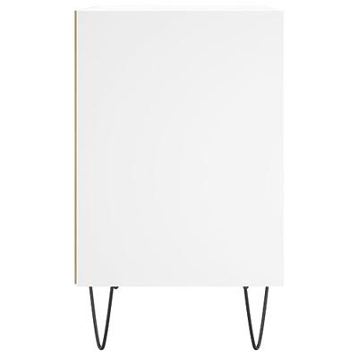 Nachtkastjes 2 st 40x30x50 cm bewerkt hout wit Nachtkastjes 2 st 40x30x50 cm bewerkt hout wit