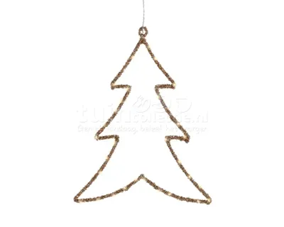 Kerstversiering Lumineo Gouden Metaal 34 x 46 cm Kerstversiering Lumineo Gouden Metaal 34 x 46 cm