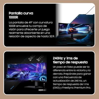 Samsung Odyssey G9 LS49CG954EUXEN 49 Ultrawide QHD 240Hz Curved VA Gaming Monitor