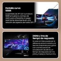 Samsung Odyssey G9 LS49CG954EUXEN 49 Ultrawide QHD 240Hz Curved VA Gaming Monitor - thumbnail