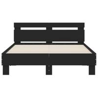 Bedframe met hoofdeinde bruin eikenkleur 120x190 cm - thumbnail