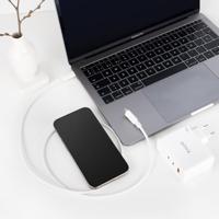 NANOCABLE 10.01.2301-W - USB-C naar USB-C 3A kabel, voor mobiele telefoons, tablets, laptops enz. USB 2.0, laadt tot 3 ampère, mannelijk-mannelijk, wit, 1 meter - thumbnail