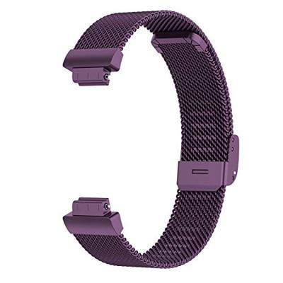 Fitbit Inspire Milanese bandje met gesp - Maat: Large - Paars Fitbit Inspire Milanese bandje met gesp - Maat: Large - Paars