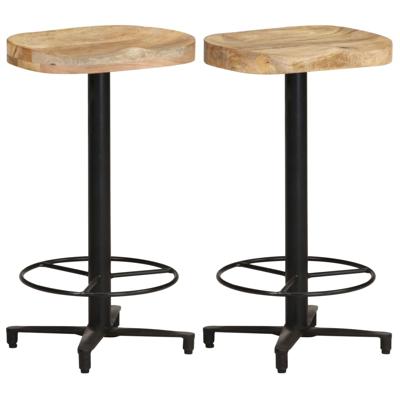 VidaXL Barkrukken 2 st 66 cm massief mangohout