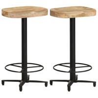 VidaXL Barkrukken 2 st 66 cm massief mangohout - thumbnail