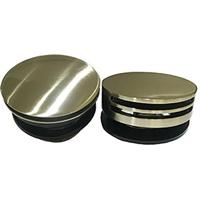 Wiesbaden Caral Badafvoer met Overloop - Rond - Vulfunctie - Geborsteld Staal - thumbnail