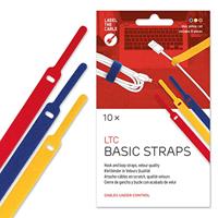 Label the Cable LTC 1130 19 inch Klittenband kabelbinder Geel, Blauw, Rood - thumbnail