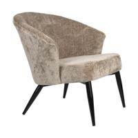 Dutchbone Fauteuil 'Georgia' Chenille, kleur Beige - thumbnail