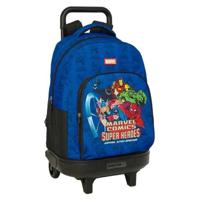 Schoolrugzak met Wielen The Avengers Blauw Zwart 33 x 45 x 22 cm - thumbnail