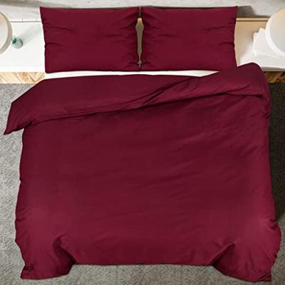Dekbedovertrekset lichtgewicht 260x220 cm microvezel bordeaux Dekbedovertrekset lichtgewicht 260x220 cm microvezel bordeaux