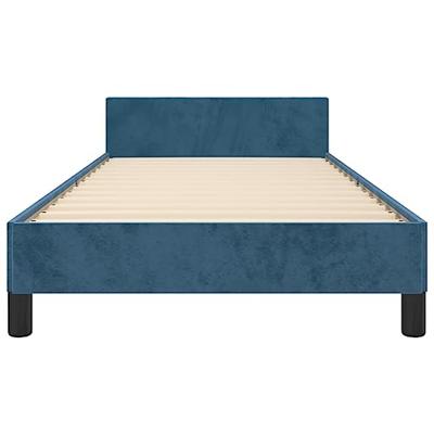 Bedframe zonder matras 80x200 cm fluweel donkerblauw Bedframe zonder matras 80x200 cm fluweel donkerblauw