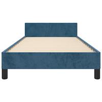 Bedframe zonder matras 100x200 cm fluweel donkerblauw - thumbnail