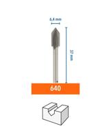 Dremel 2615064032 Groeffrees HSS 6.4 mm Schachtdiameter 3.2 mm - thumbnail