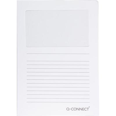 Q-CONNECT L-map met venster, 120 g/m², A4, pak van 100 stuks, wit