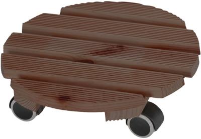 Plantentrolley Lounge rond donker gebeitst