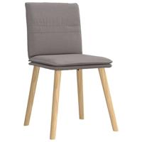 Eetkamerstoelen 6 st stof taupe - thumbnail