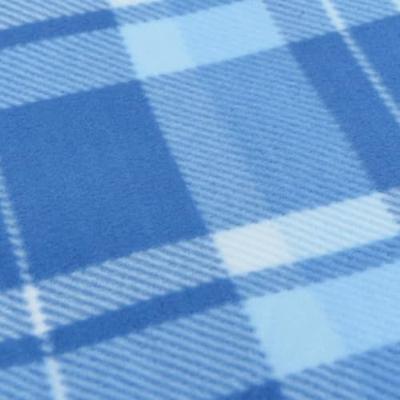 VidaXL Picknickkleed opvouwbaar geruit 200x200 cm fluweel blauw