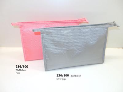 Toilettas roze of zilver 29x19x8cm