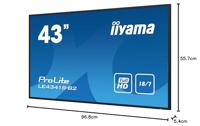 Iiyama ProLite LE4341S-B2 Digital Signage display Energielabel: G (A - G) 108 cm 42.5 inch 1920 x 1080 Pixel 18/7 - thumbnail