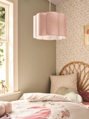 Tweekleurige lampenkap met bloemen rozen Tweekleurige lampenkap met bloemen rozen