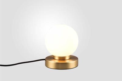 Trio TafellampjePrinz Ii goud met wit glas - R54011008