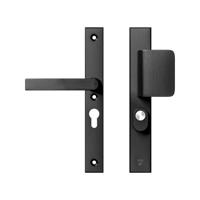 AXA AXA Edge Plus veiligheidsbeslag voordeur rechth. smalschild D-knop/Blok-kruk PC55 met kerntrekbeveiliging SKG3 - aluminium/zwart - thumbnail