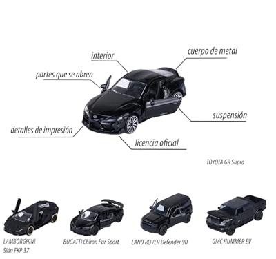 Majorette Black Edition Die-cast Voertuigen, 5dlg. - thumbnail